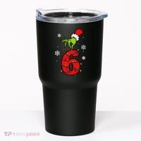 Number 6 Matching 67 Meme 6-7 Family Christmas Tumbler thumb 0