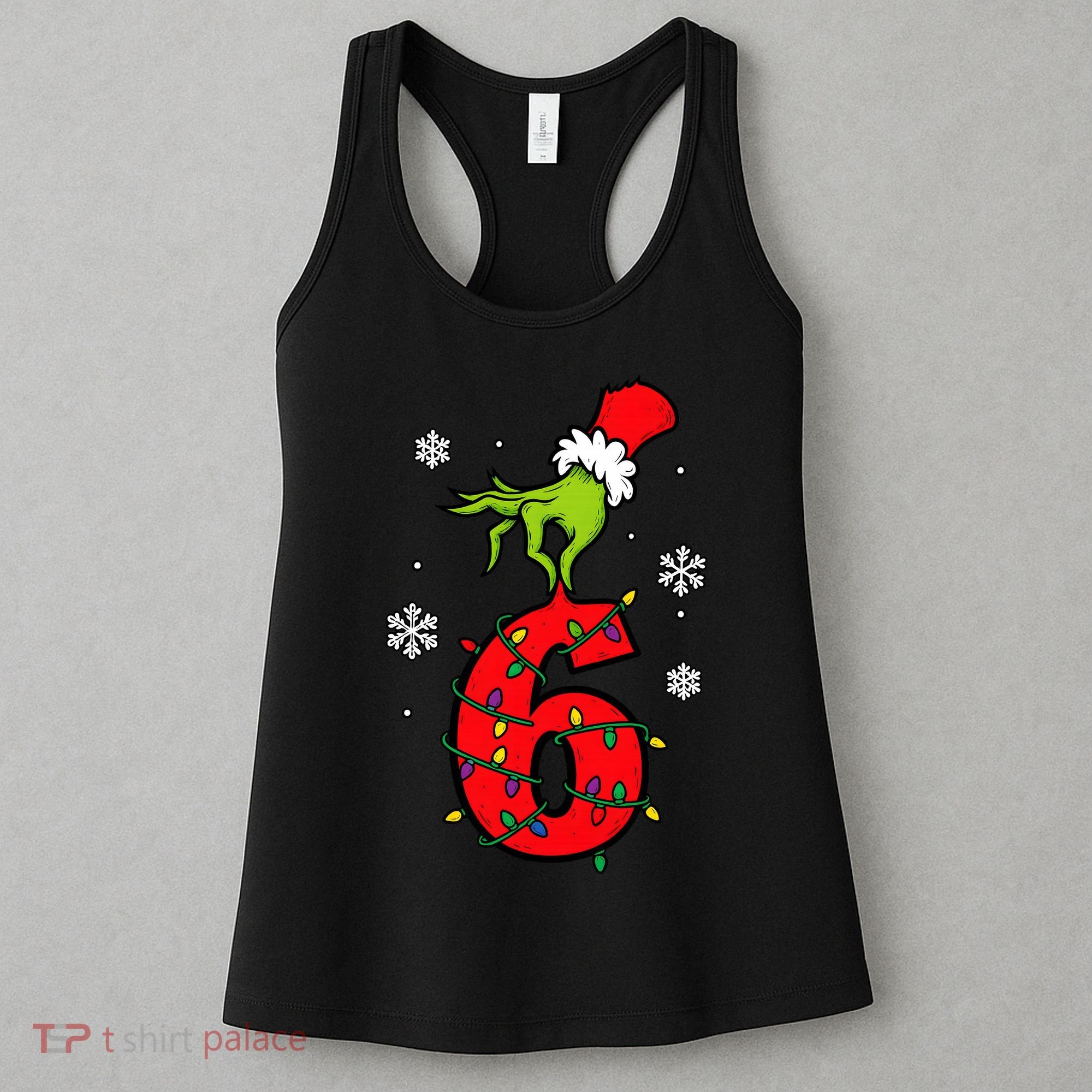 Number 6 Matching 67 Meme 6-7 Family Christmas Women's Tank Top