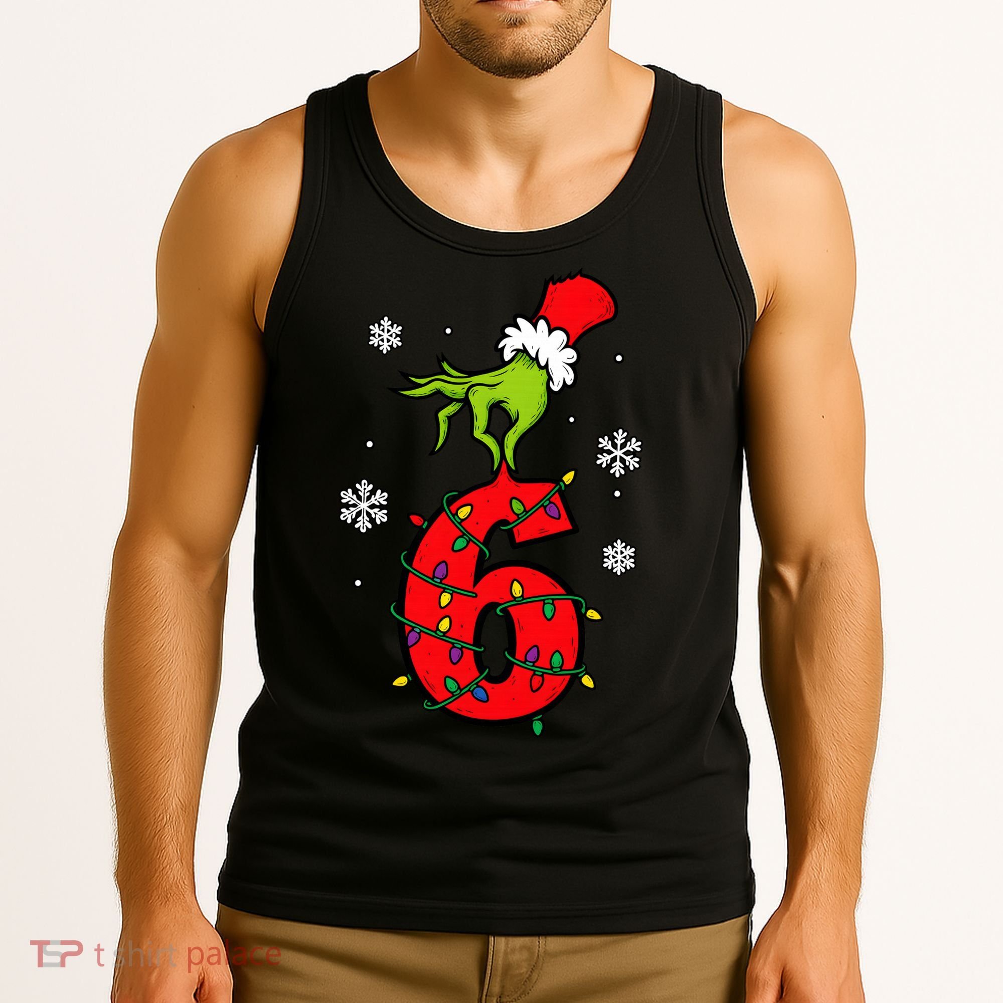 Number 6 Matching 67 Meme 6-7 Family Christmas Tank Top
