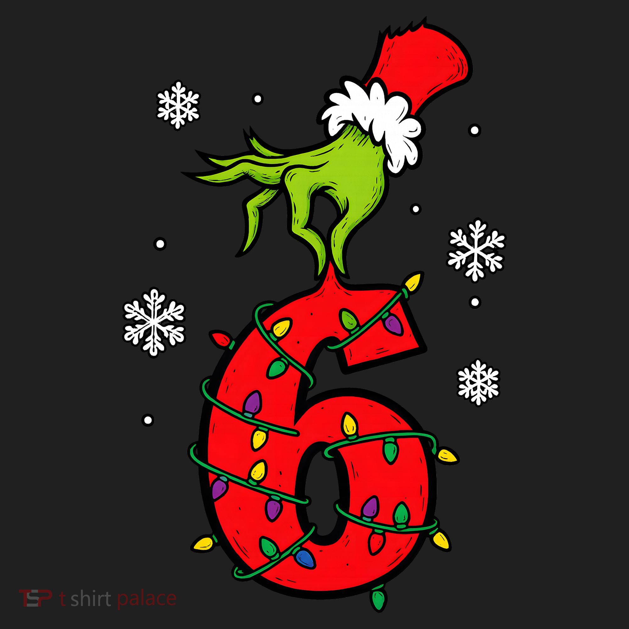 Number 6 Matching 67 Meme 6-7 Family Christmas Golf Towel