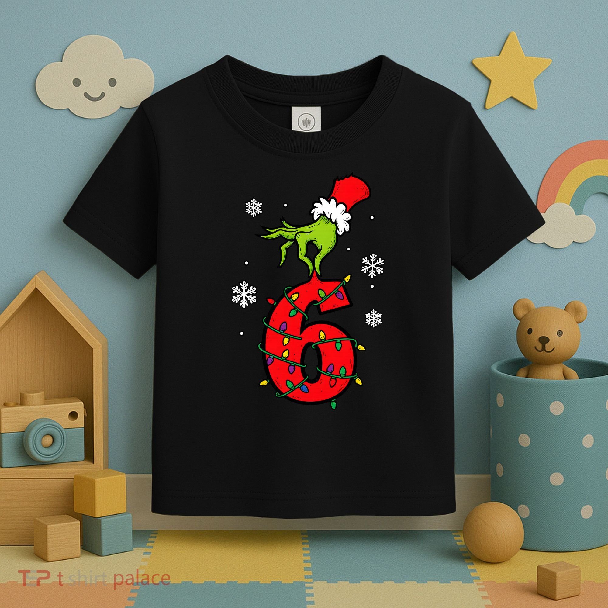 Number 6 Matching 67 Meme 6-7 Family Christmas Toddler T-Shirt