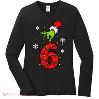 Number 6 Matching 67 Meme 6-7 Family Christmas Women's Long Sleeve Shirt thumb 0