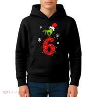 Number 6 Matching 67 Meme 6-7 Family Christmas Kids Hoodie thumb 4