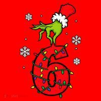 Number 6 Matching 67 Meme 6-7 Family Christmas Santa Hat thumb 1