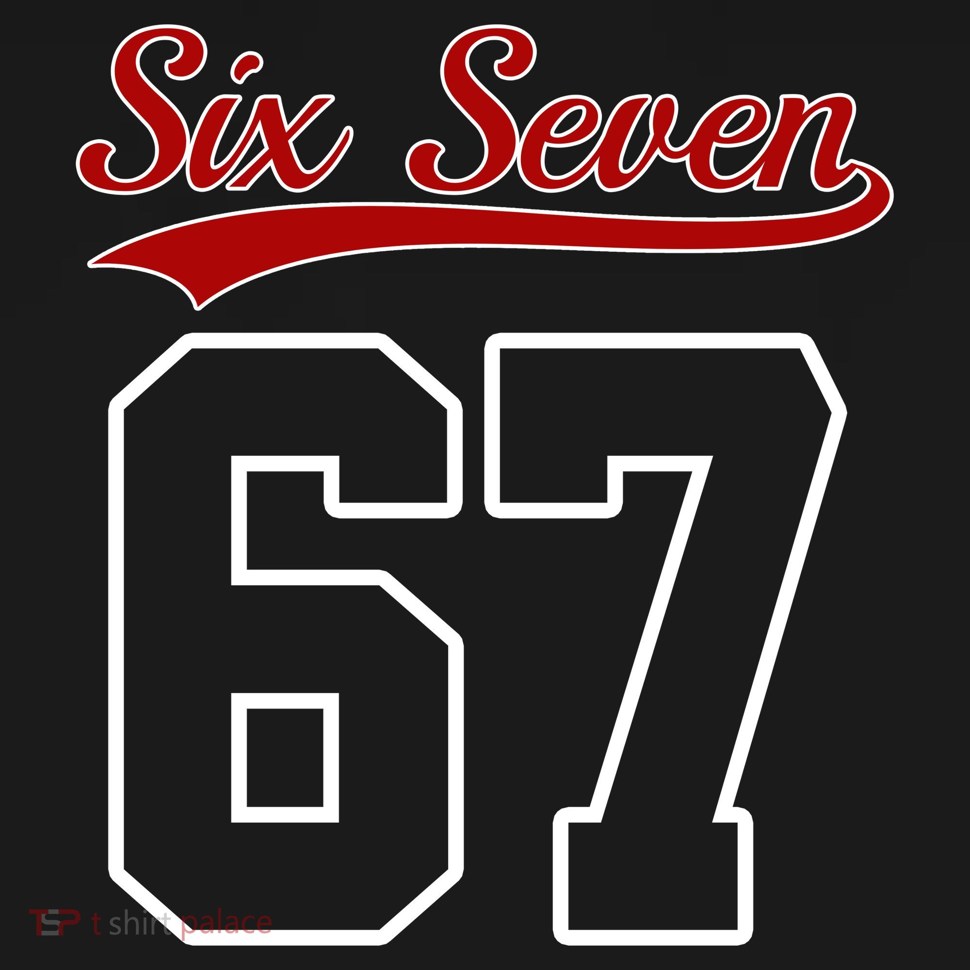 Number 67 Six Seven Baseball Jersey Style Team 67 Button