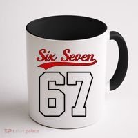 Number 67 Six Seven Baseball Jersey Style Team 67 Coffee Mug thumb 1