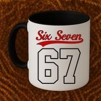Number 67 Six Seven Baseball Jersey Style Team 67 Coffee Mug thumb 2