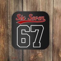 Number 67 Six Seven Baseball Jersey Style Team 67 Coaster thumb 0