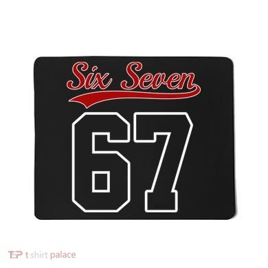 Number 67 Six Seven Baseball Jersey Style Team 67 Mousepad
