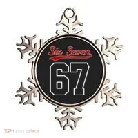 Number 67 Six Seven Baseball Jersey Style Team 67 Ornament thumb 0