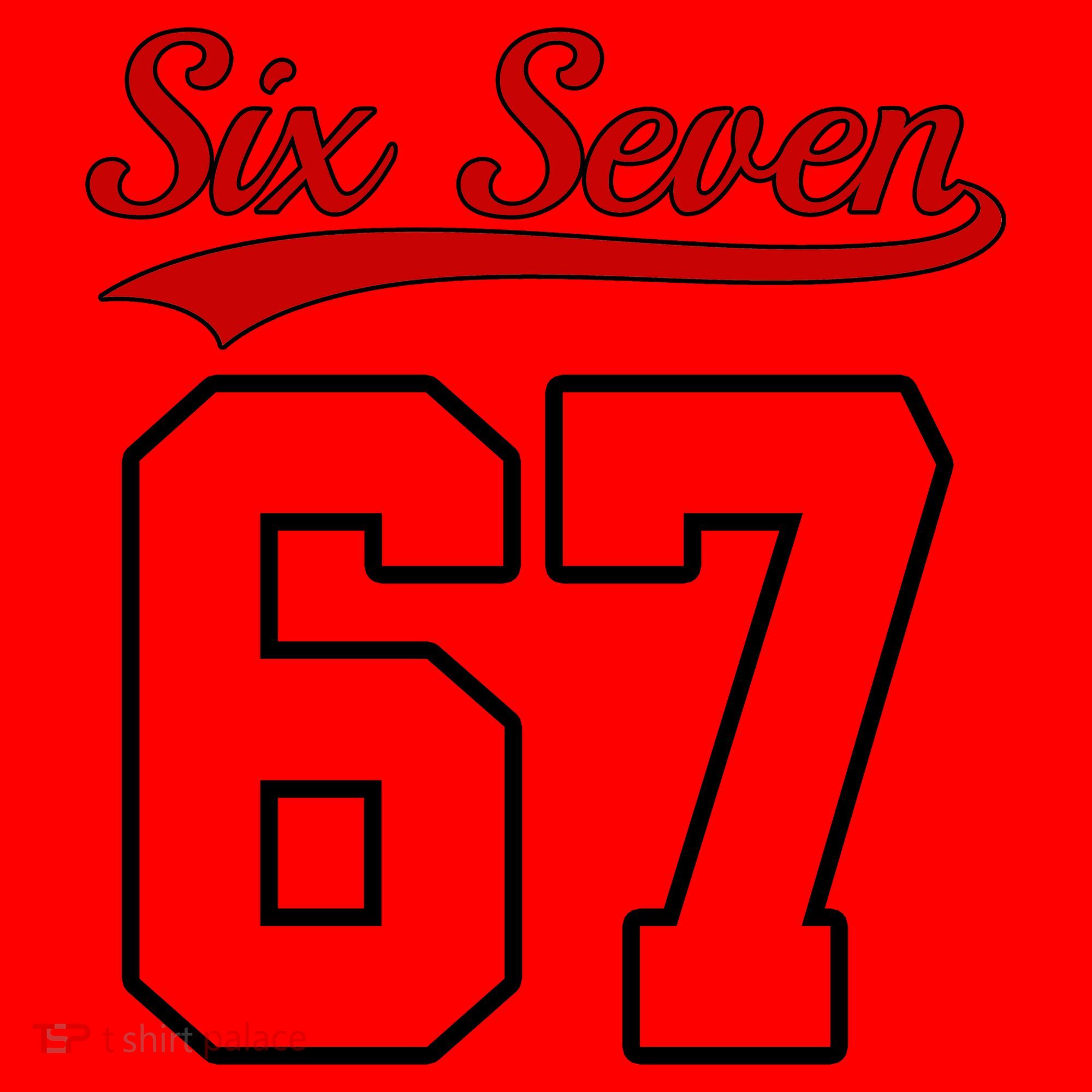Number 67 Six Seven Baseball Jersey Style Team 67 Santa Hat