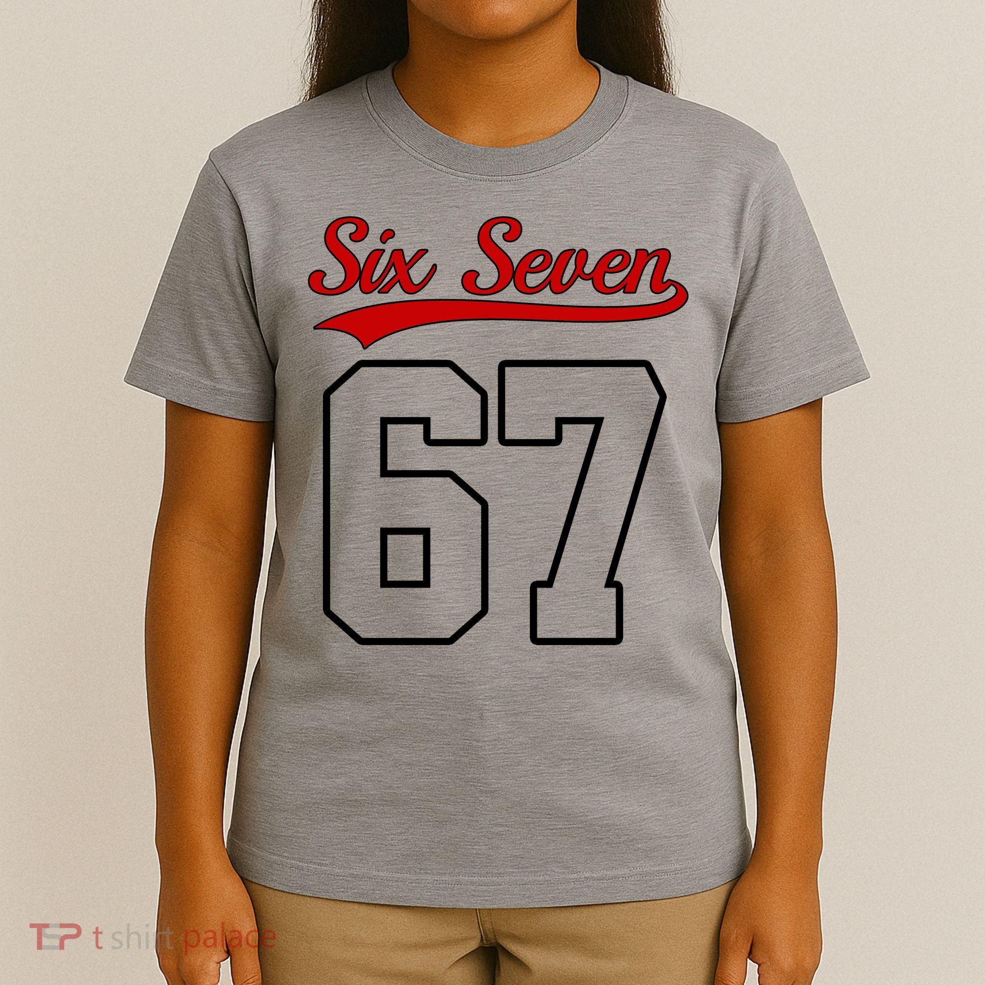 Number 67 Six Seven Baseball Jersey Style Team 67 T-Shirt