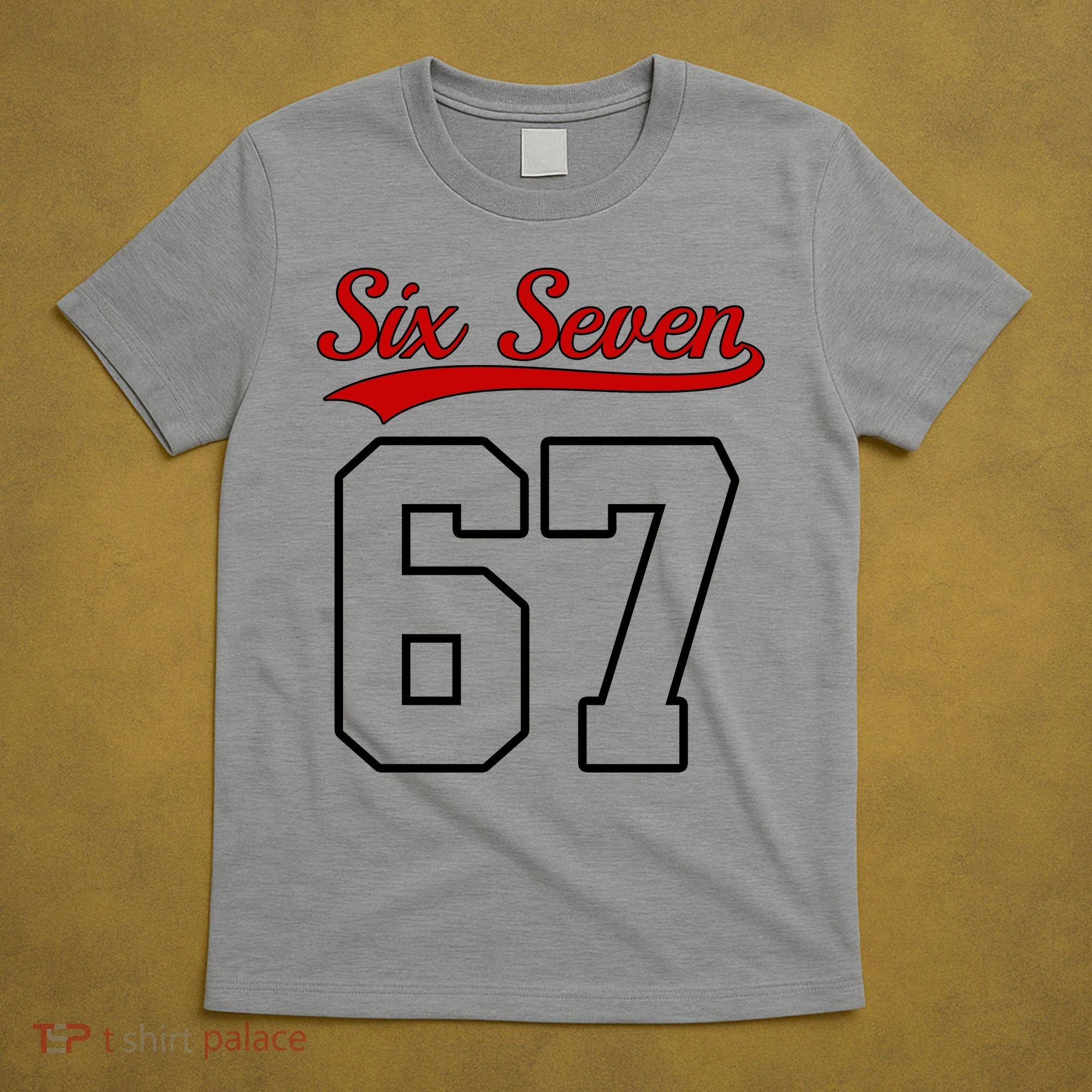 Number 67 Six Seven Baseball Jersey Style Team 67 T-Shirt
