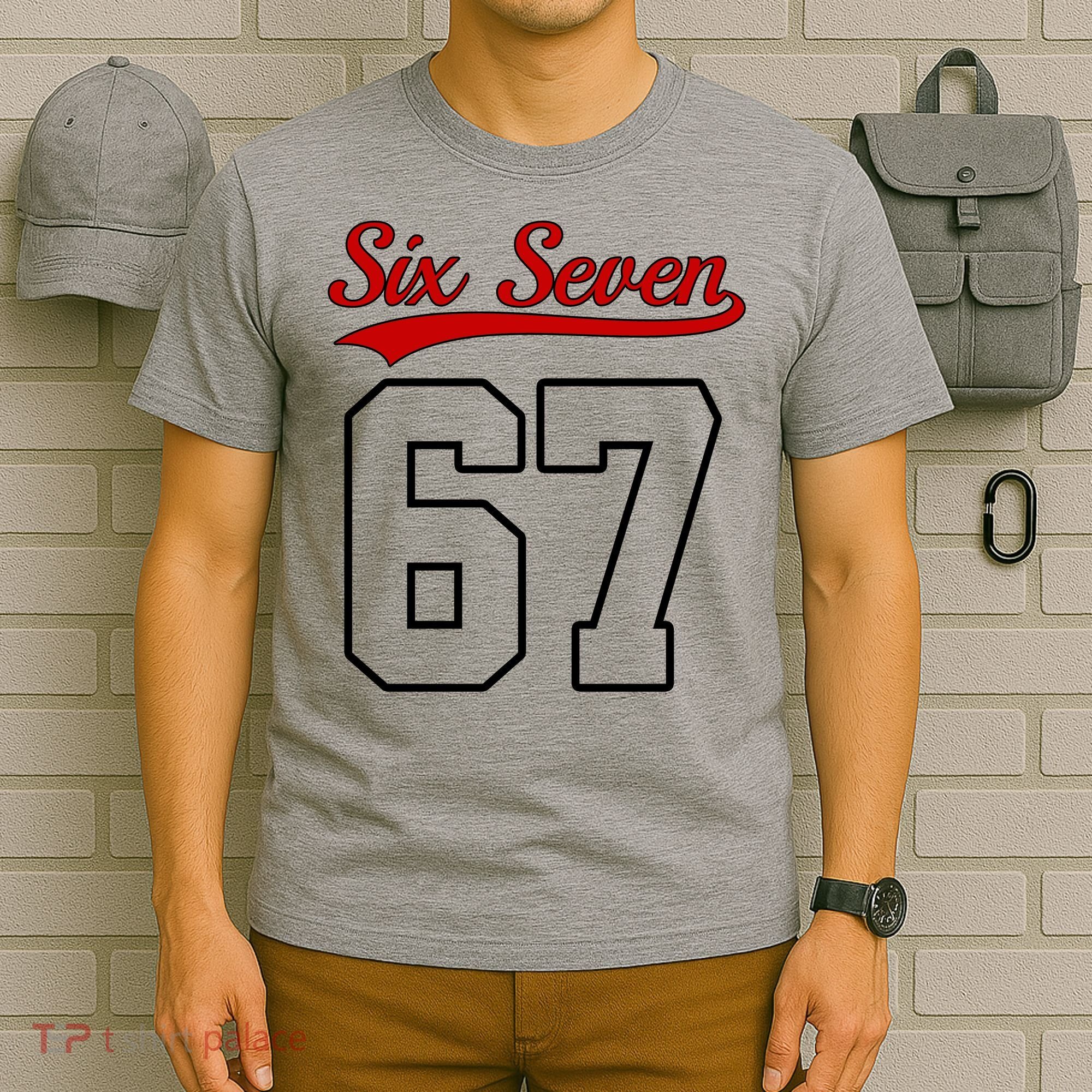 Number 67 Six Seven Baseball Jersey Style Team 67 T-Shirt