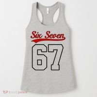 Number 67 Six Seven Baseball Jersey Style Team 67 Women's Tank Top thumb 0