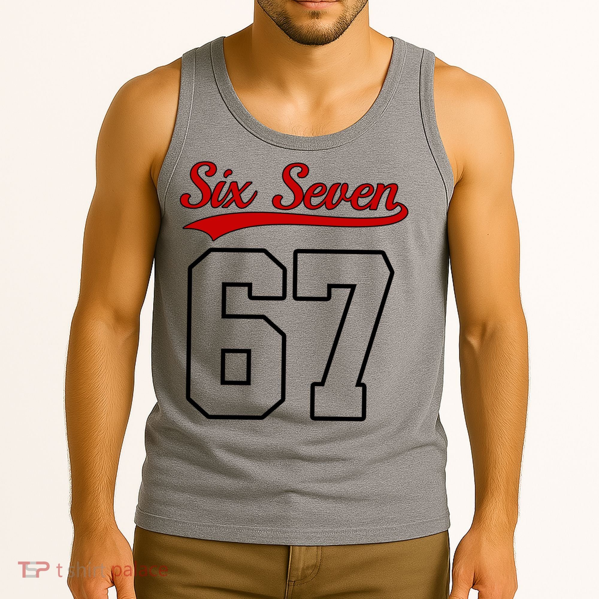 Number 67 Six Seven Baseball Jersey Style Team 67 Tank Top