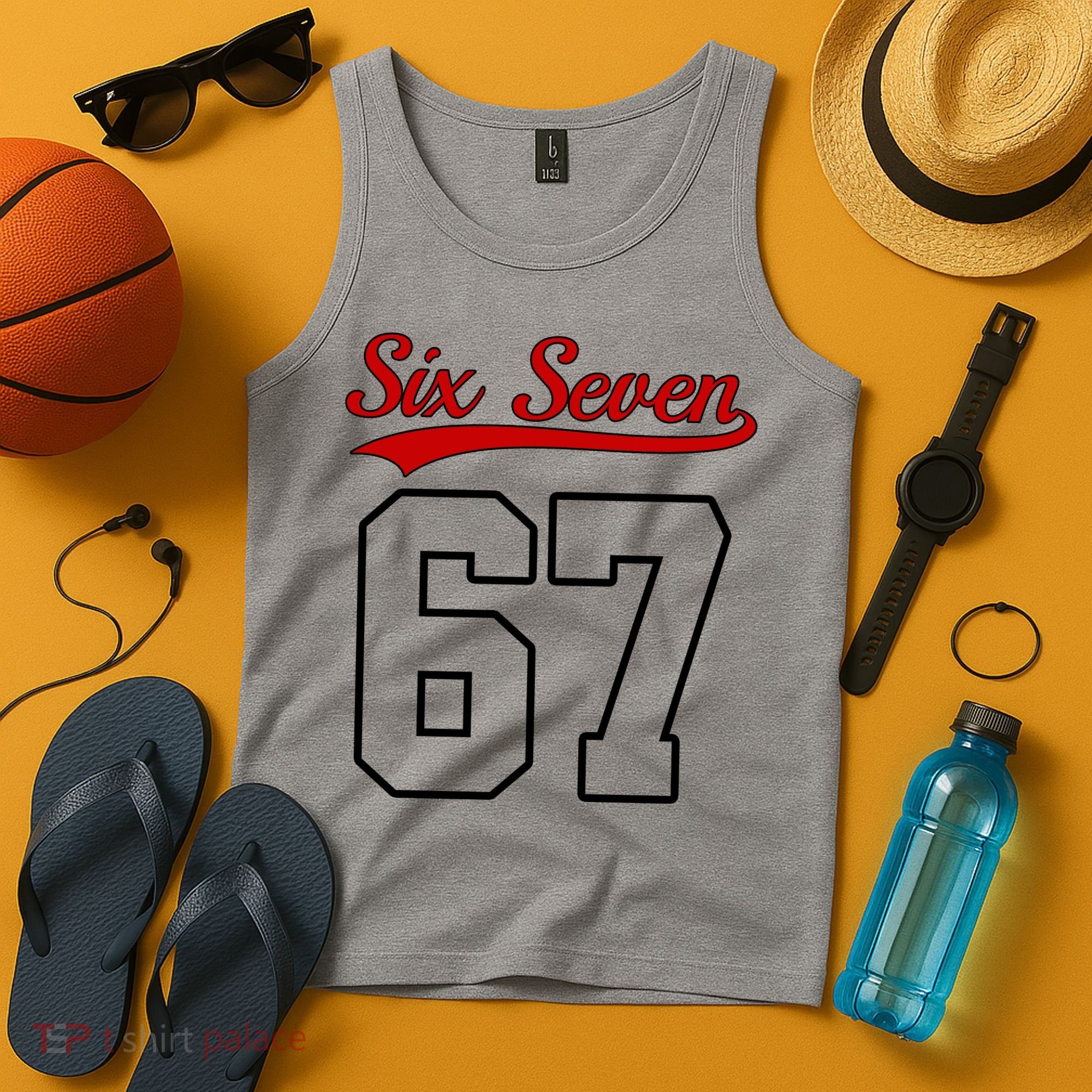 Number 67 Six Seven Baseball Jersey Style Team 67 Tank Top