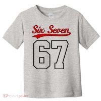 Number 67 Six Seven Baseball Jersey Style Team 67 Toddler T-Shirt thumb 0
