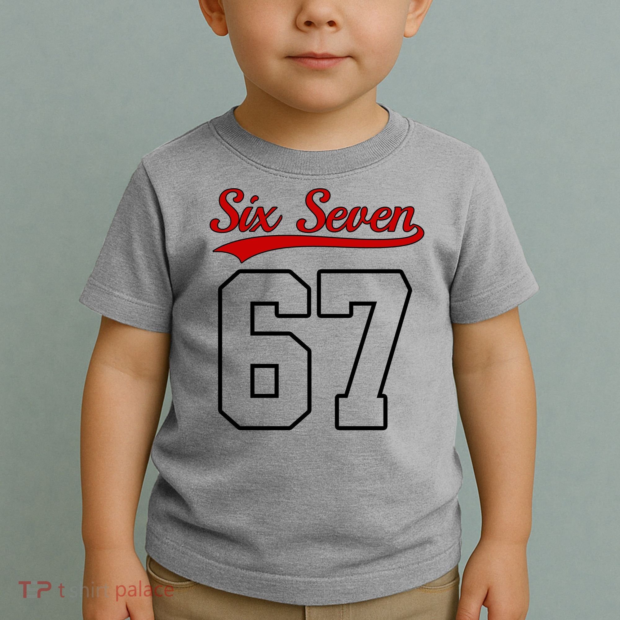 Number 67 Six Seven Baseball Jersey Style Team 67 Toddler T-Shirt