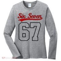 Number 67 Six Seven Baseball Jersey Style Team 67 Women's Long Sleeve Shirt thumb 0