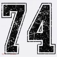 Number 74 Distressed Grunge Vintage Jersey Team Fan T-Shirt thumb 7