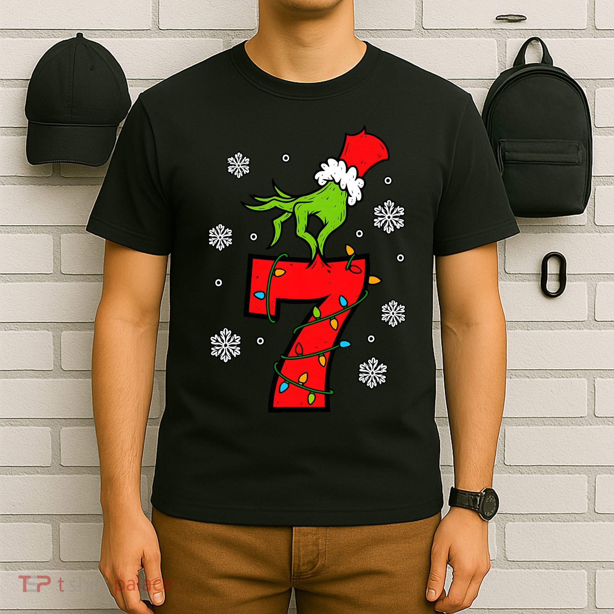 Number 7 Matching 67 Meme 6-7 Family Christmas T-Shirt