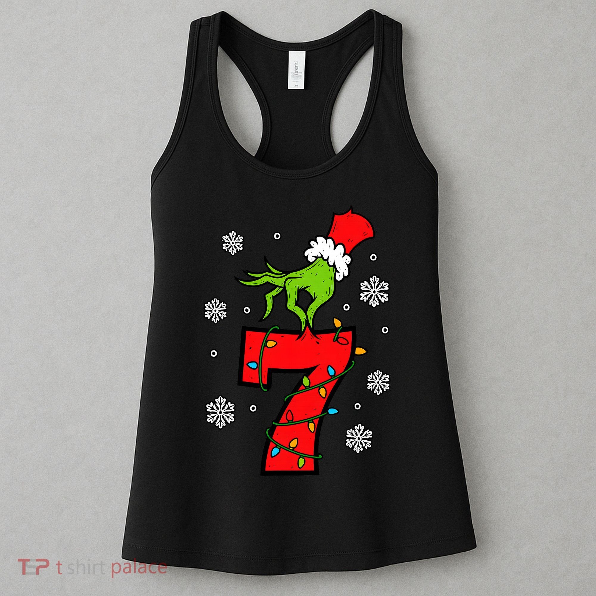 Number 7 Matching 67 Meme 6-7 Family Christmas Women's Tank Top