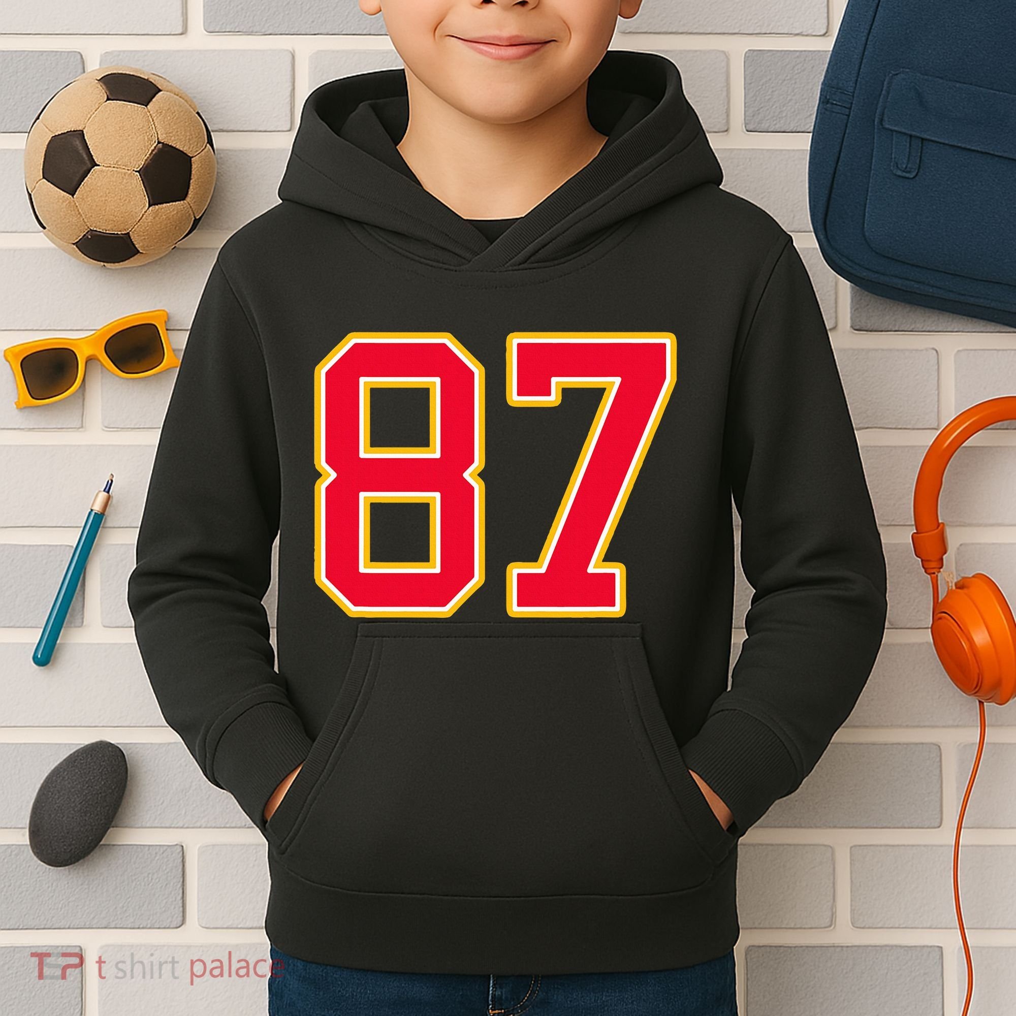 Number 87 Kids Hoodie