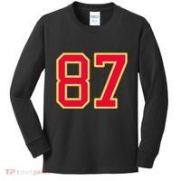 Number 87 Kids Long Sleeve Shirt thumb 0