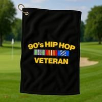 Nineties 90s Hip Hop Veteran Golf Towel thumb 1