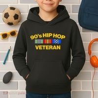 Nineties 90s Hip Hop Veteran Kids Hoodie thumb 2
