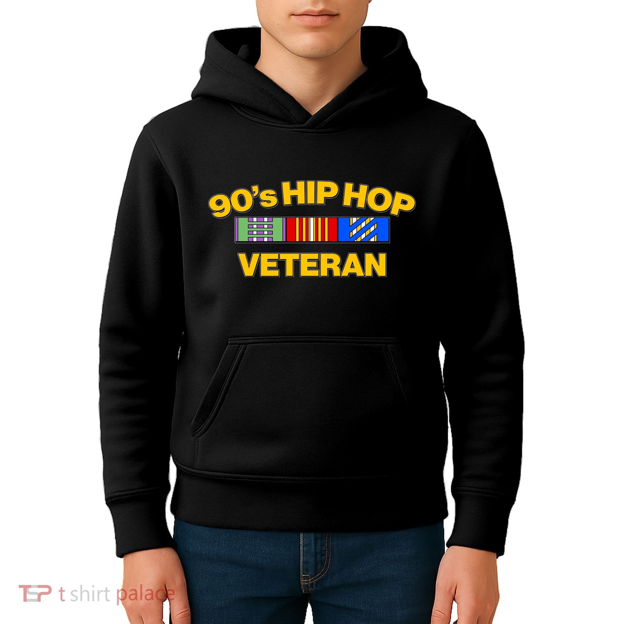 Nineties 90s Hip Hop Veteran Kids Hoodie