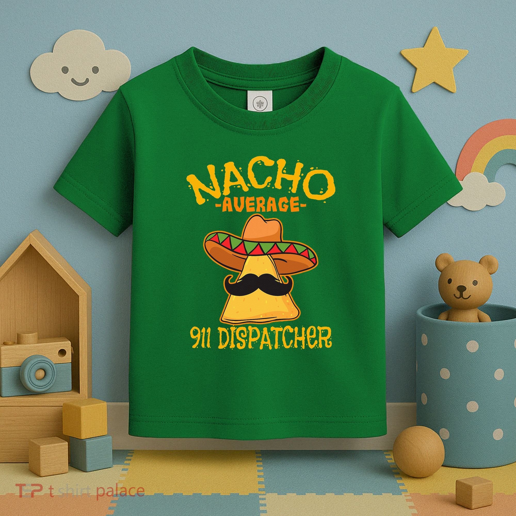 Nacho Average 911 Dispatcher Mexican Messenger Cinco De Mayo Toddler T-Shirt