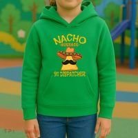 Nacho Average 911 Dispatcher Mexican Messenger Cinco De Mayo Kids Hoodie thumb 3