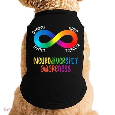 Neurodiversity Awareness ADHD Autism Dyslexia Tourette Doggie Tank