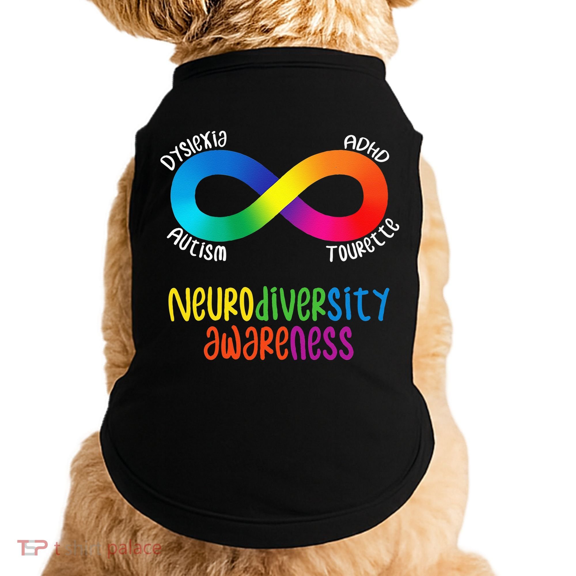 Neurodiversity Awareness ADHD Autism Dyslexia Tourette Doggie Tank