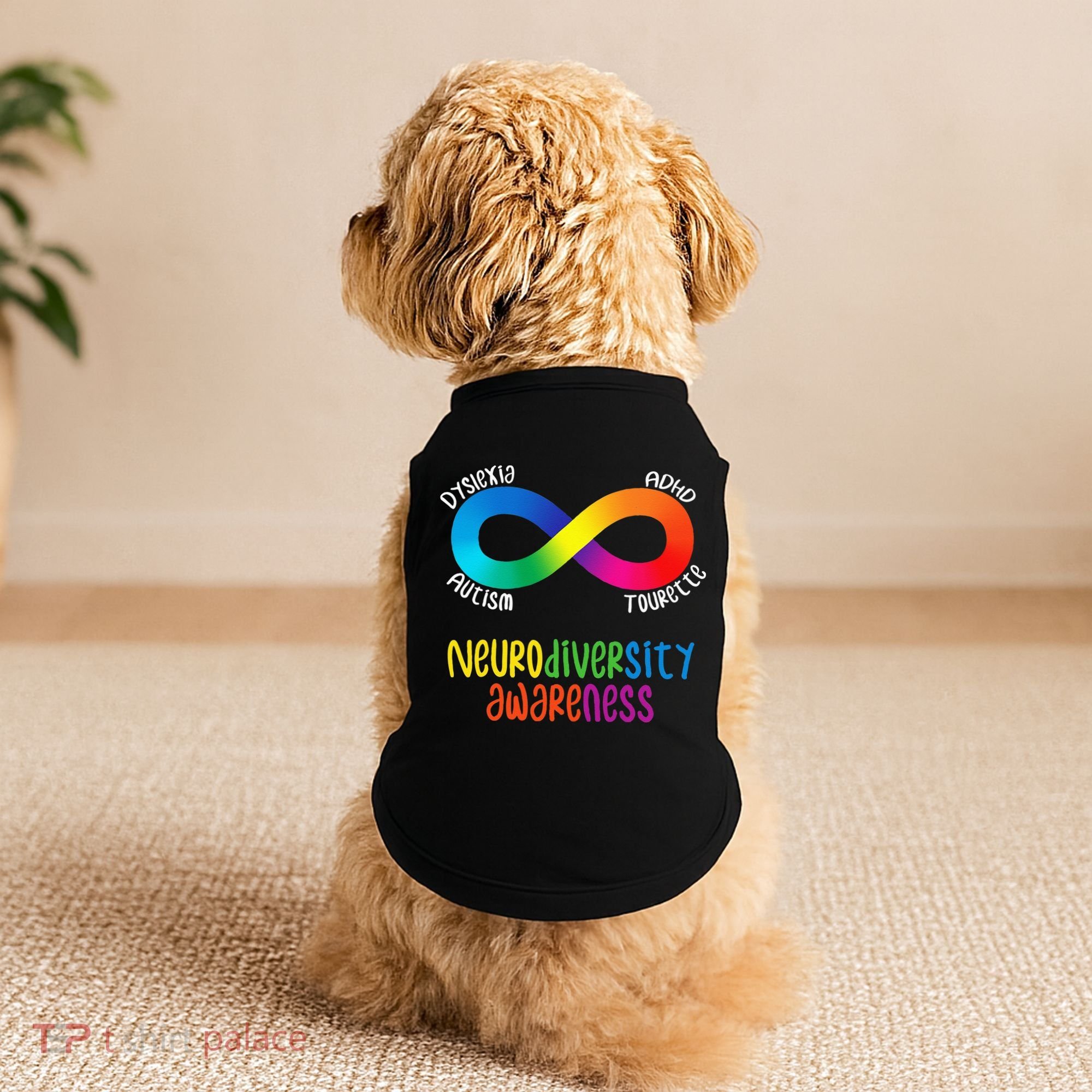 Neurodiversity Awareness ADHD Autism Dyslexia Tourette Doggie Tank
