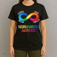 Neurodiversity Awareness ADHD Autism Dyslexia Tourette T-Shirt thumb 4