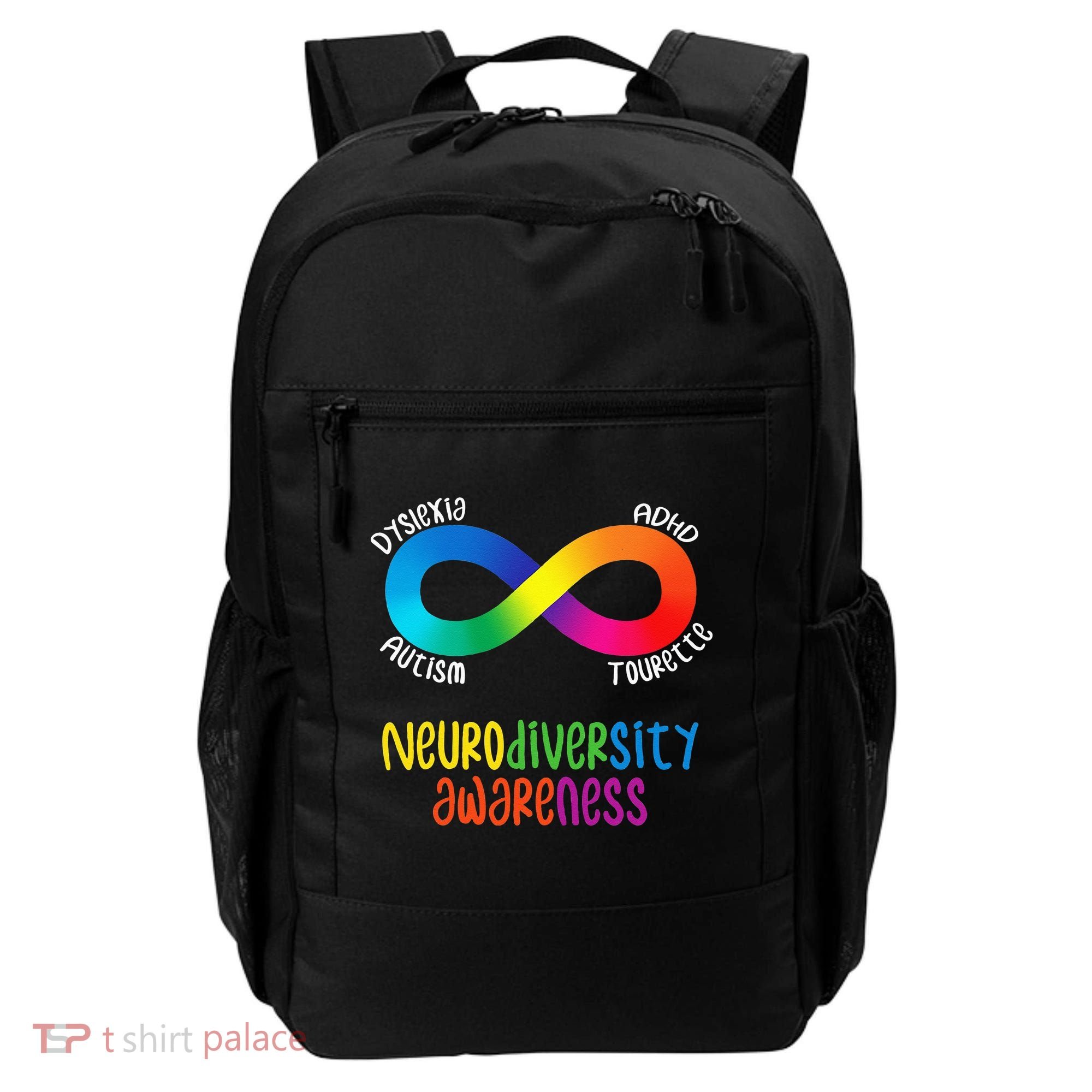 Neurodiversity Awareness ADHD Autism Dyslexia Tourette Backpack