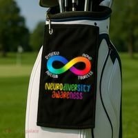 Neurodiversity Awareness ADHD Autism Dyslexia Tourette Golf Towel thumb 2