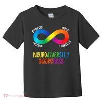 Neurodiversity Awareness ADHD Autism Dyslexia Tourette Toddler T-Shirt thumb 0