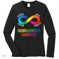 Neurodiversity Awareness ADHD Autism Dyslexia Tourette Women's Long Sleeve Shirt thumb 0
