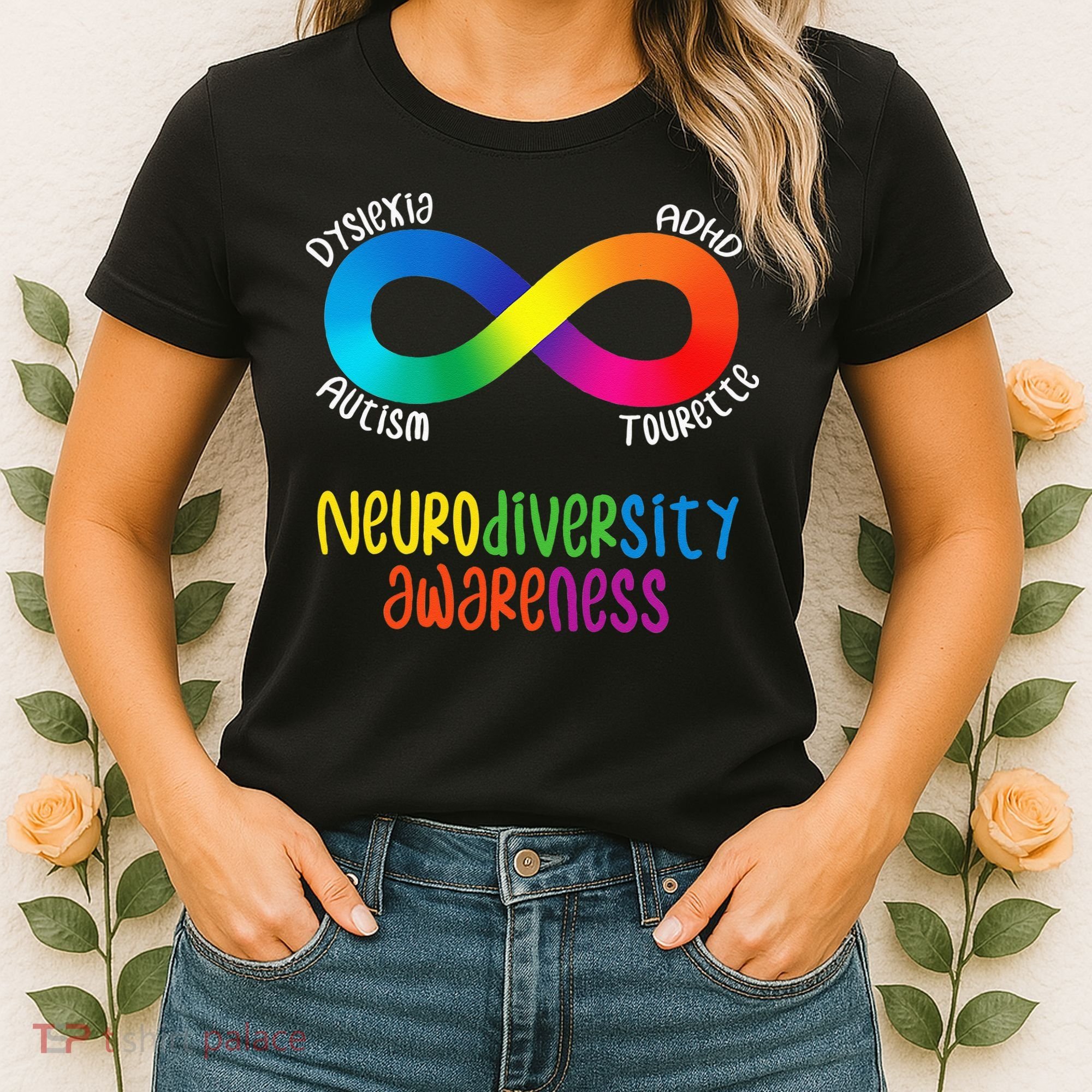 Neurodiversity Awareness ADHD Autism Dyslexia Tourette Women's T-Shirt