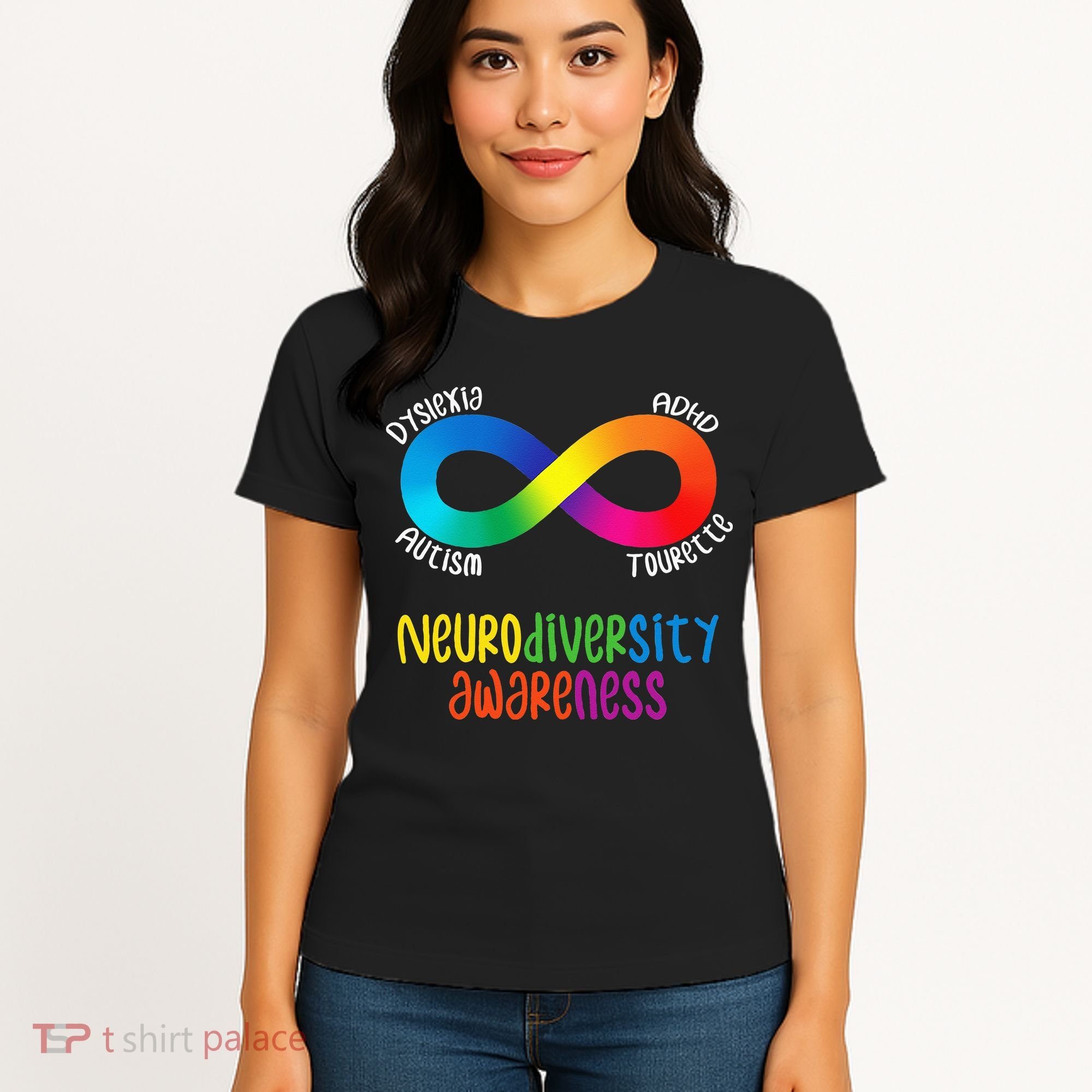 Neurodiversity Awareness ADHD Autism Dyslexia Tourette Women's T-Shirt