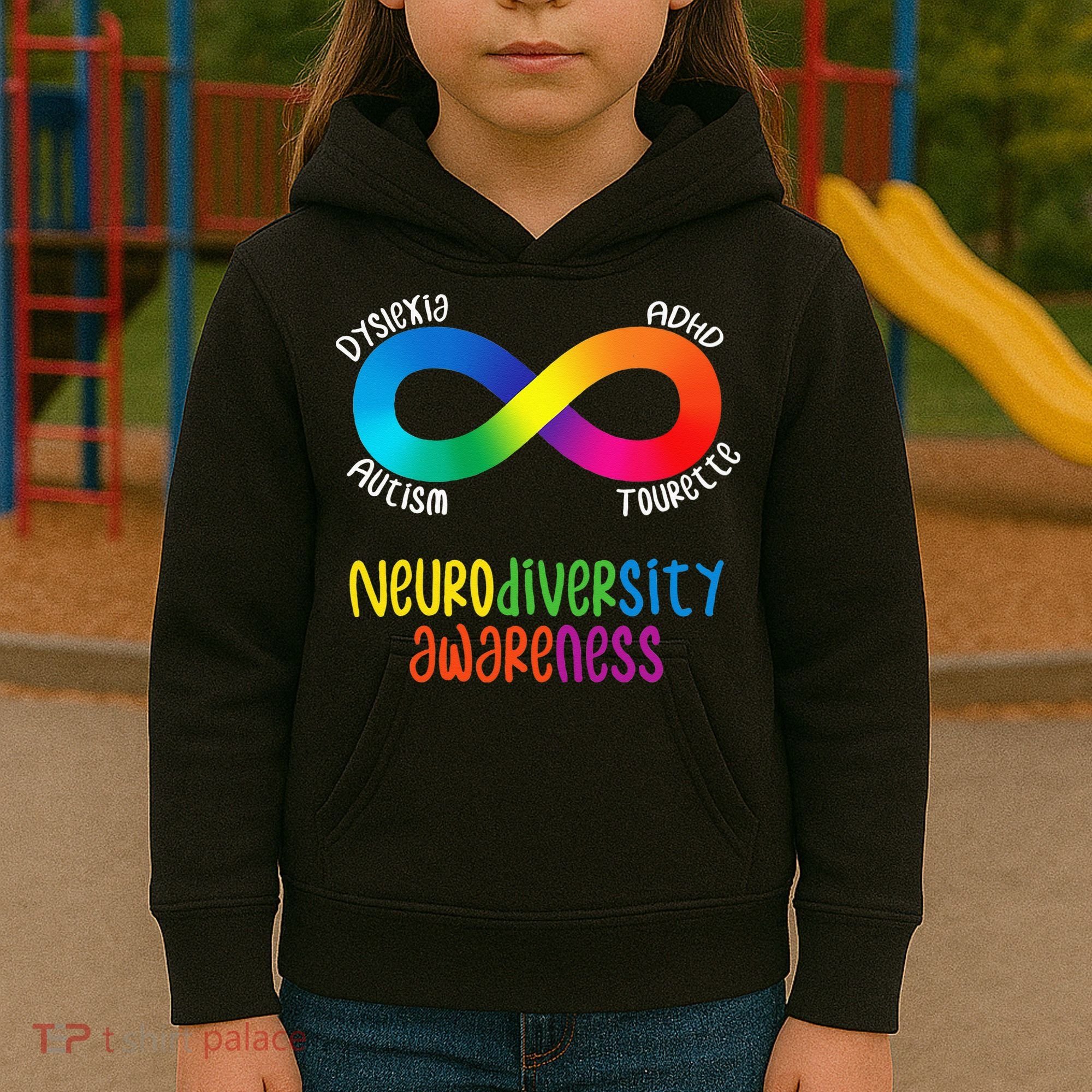 Neurodiversity Awareness ADHD Autism Dyslexia Tourette Kids Hoodie