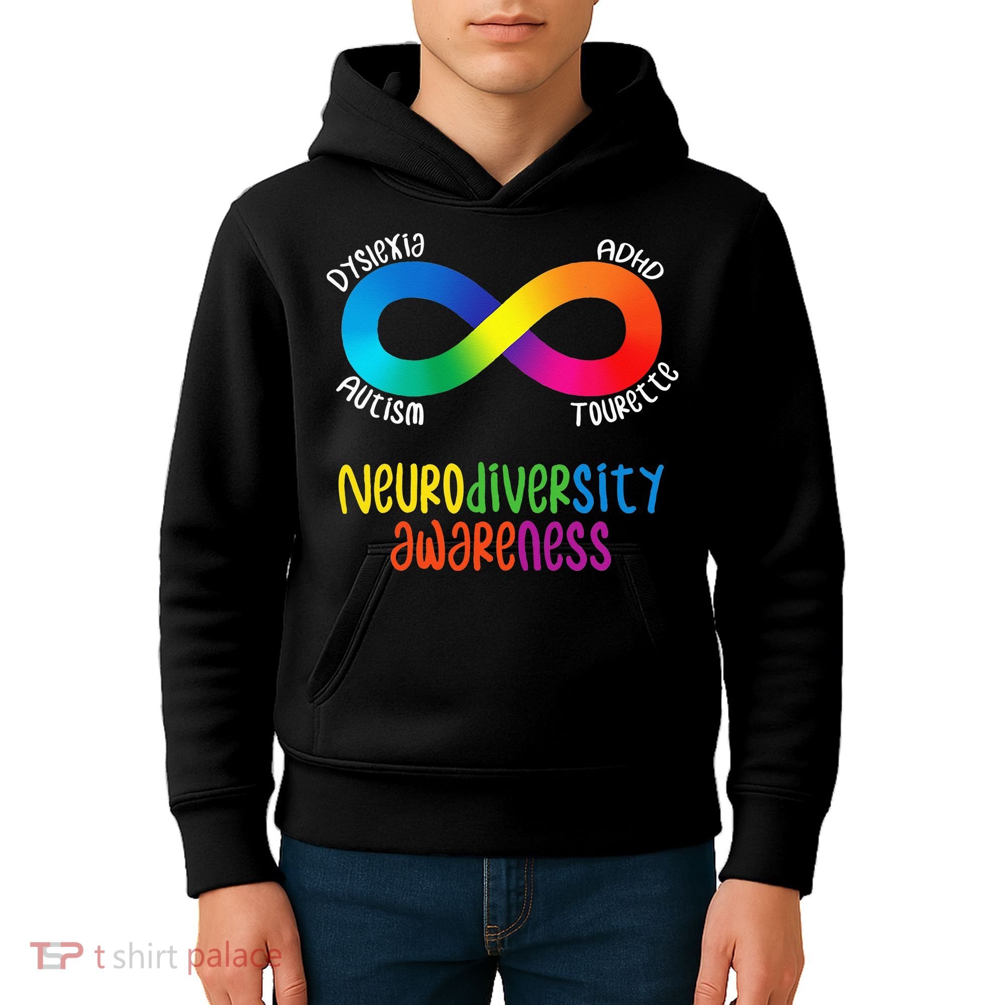 Neurodiversity Awareness ADHD Autism Dyslexia Tourette Kids Hoodie