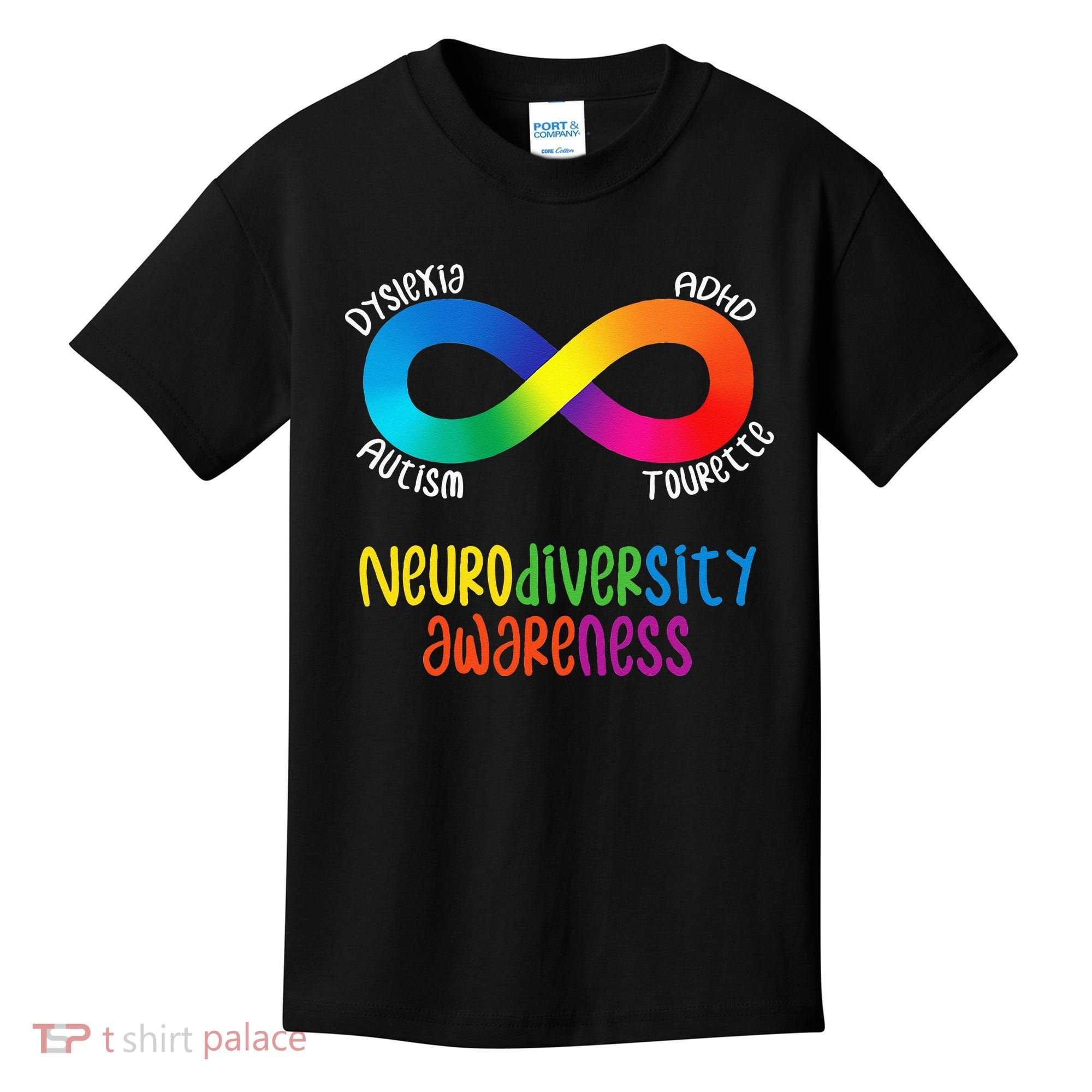 Neurodiversity Awareness ADHD Autism Dyslexia Tourette Kids T-Shirt