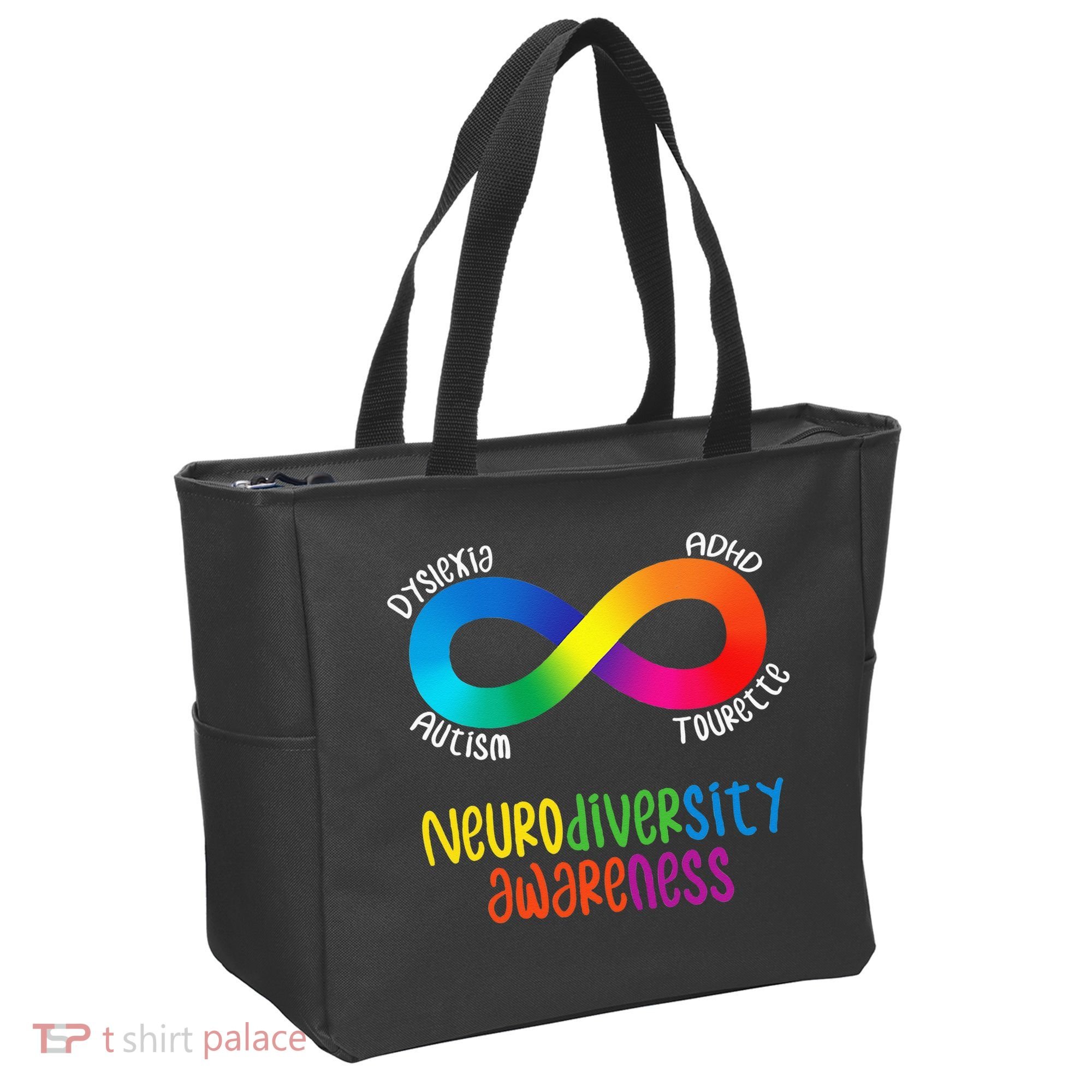 Neurodiversity Awareness ADHD Autism Dyslexia Tourette Tote Bag