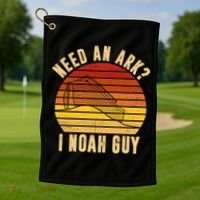 Need An Ark I Noah Guy Funny Christian Golf Towel thumb 1