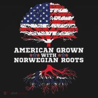 Norwegian American American Grown With Norway Roots V-Neck T-Shirt thumb 3